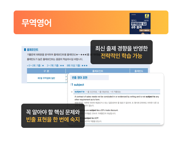 해커스 관세사 무역영어 교재 특징