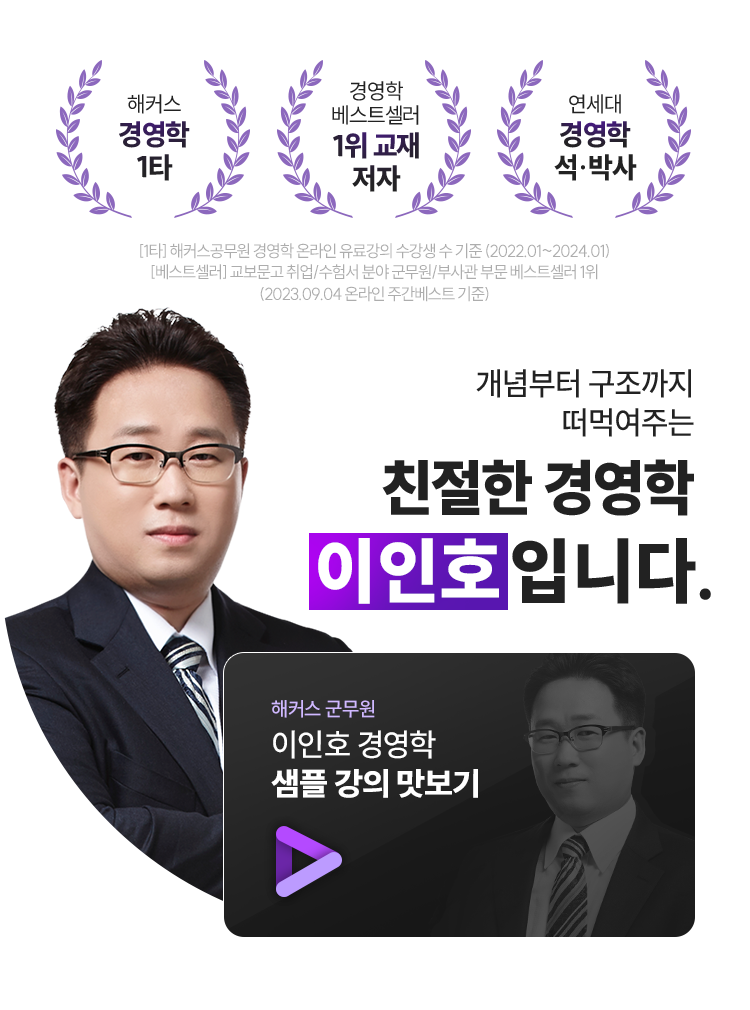 친절한 경영학 이인호입니다.