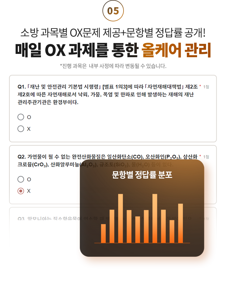 매일 OX 과제를 통한 올케어 관리