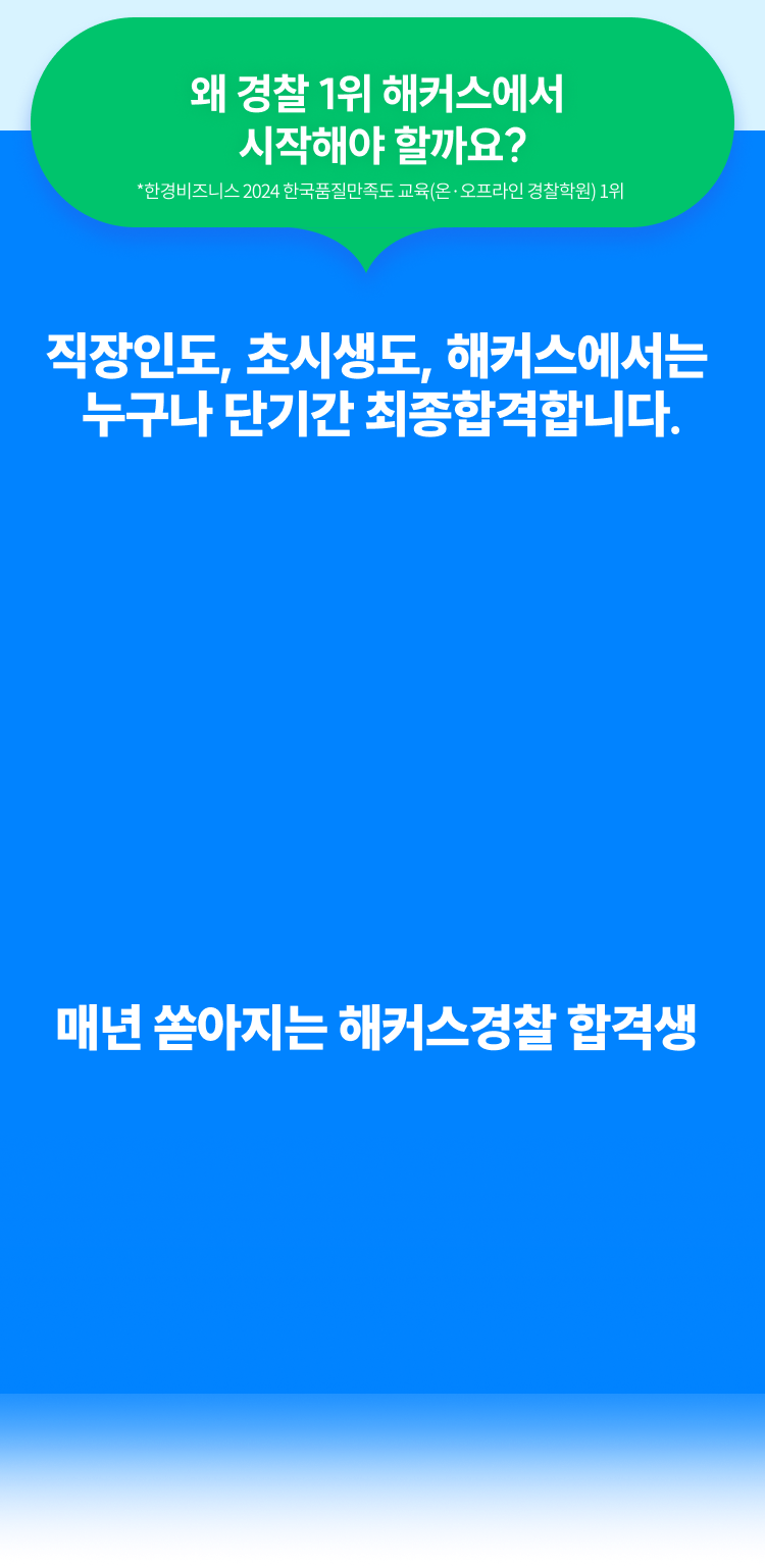 왜 경찰 1위 해커스에서 시작해야 할까요?