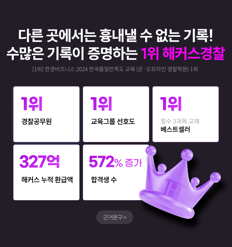 수많은 기록이 증명하는 1위 해커스경찰