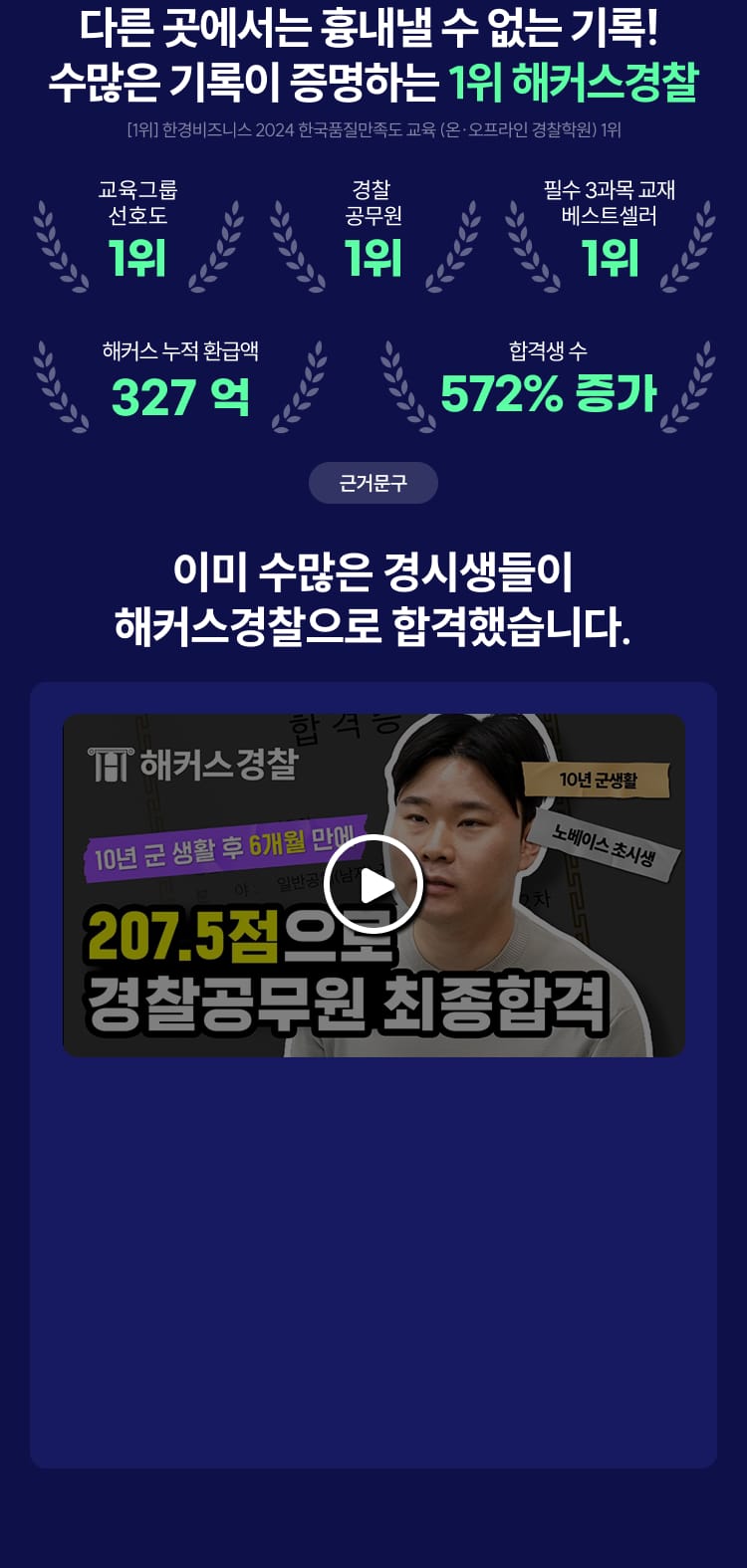 이미 수많은 경시생들이 해커스경찰으로 합격했습니다
