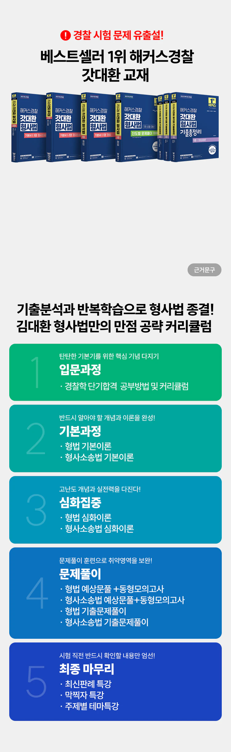 베스트셀러 1위 해커스경찰 갓대환 교재