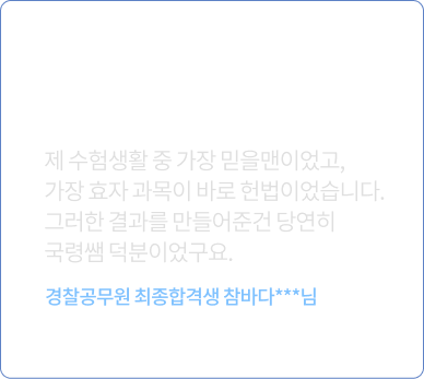 이국령 경찰헌법 수강 후기