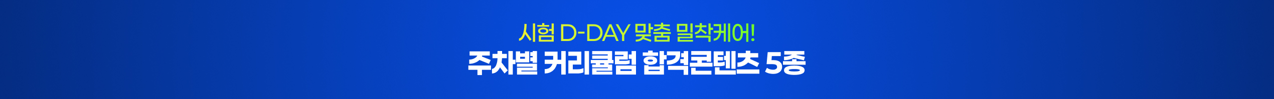 주차별 커리큘럼 합격콘텐츠 5종
