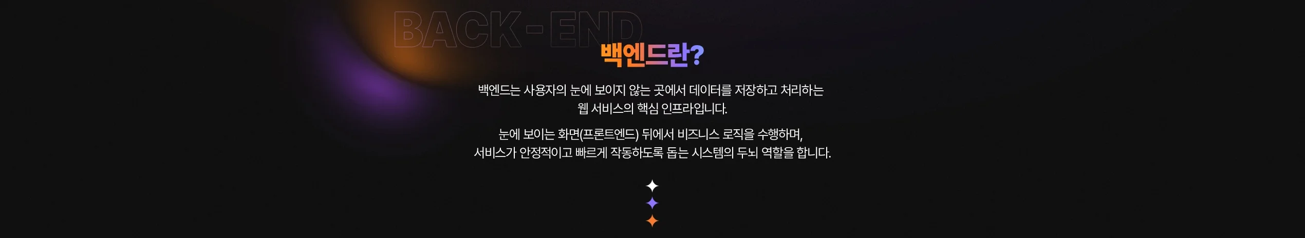 백엔드란?
