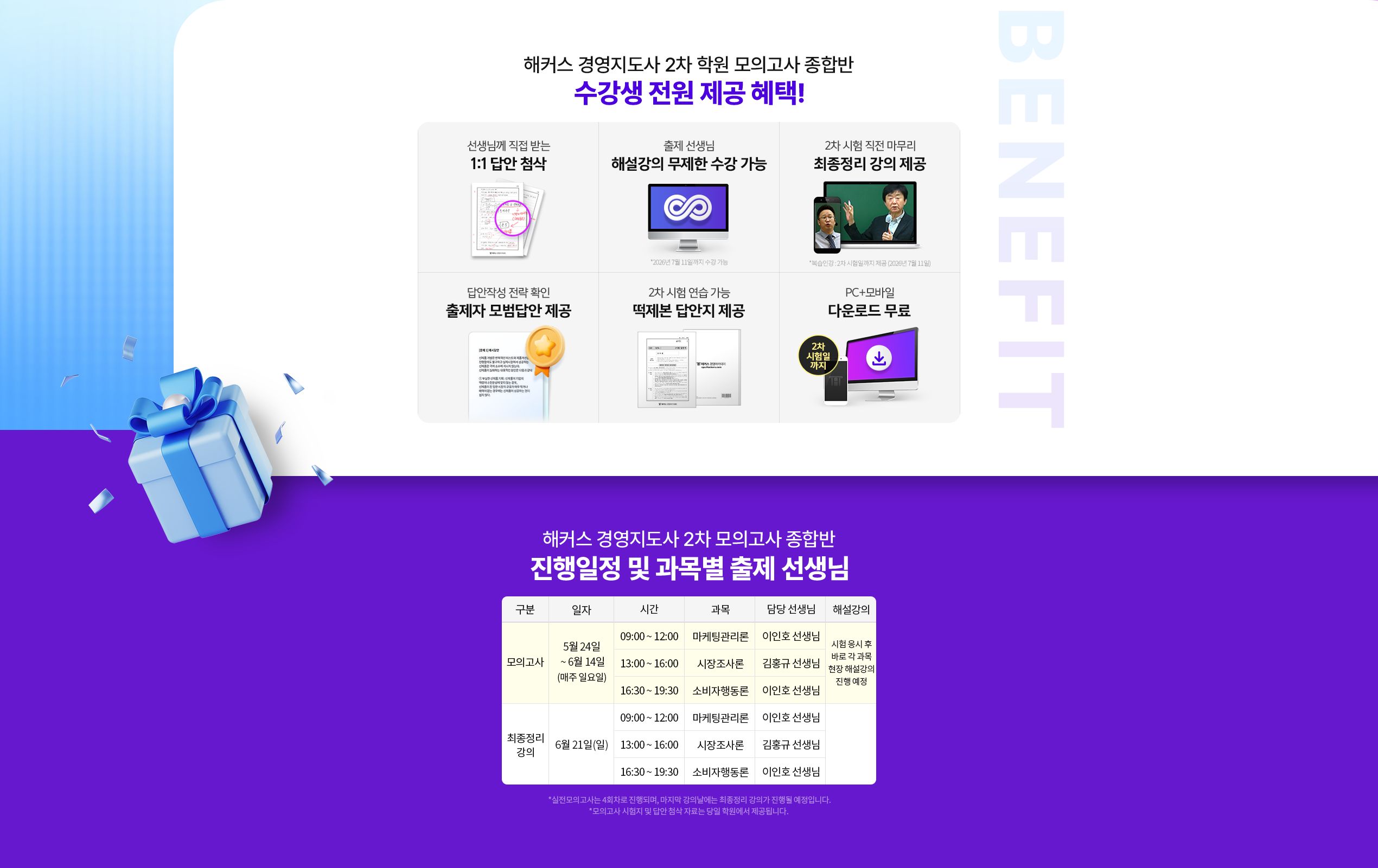 해커스 경영지도사 2차 마케팅분야 모의고사+최종정리 종합반