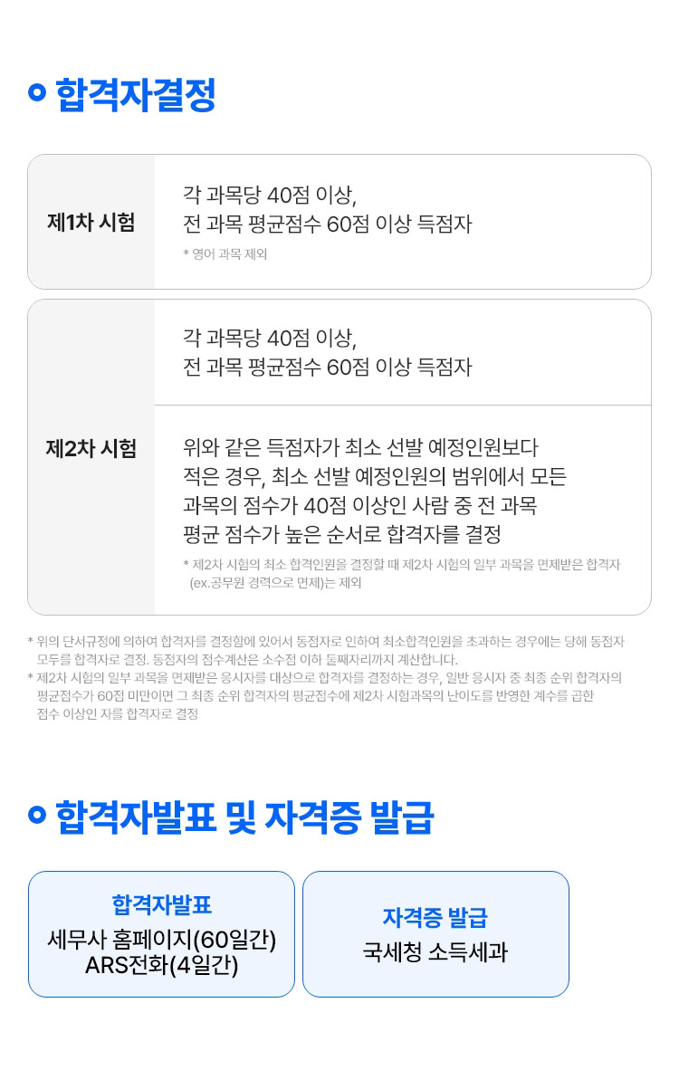 합격자결정 및 부분 합격제