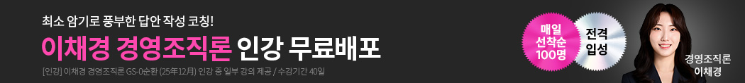 노무사 이채경 경영조직론 입성 프로모션