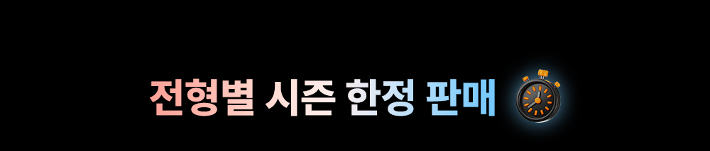 전형별 시즌 한정판매