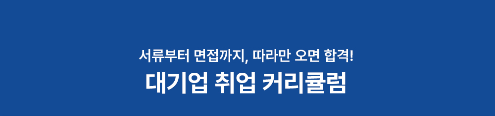 대기업 합격 커리큘럼