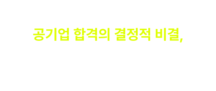 공기업 합격의 결정적 비결