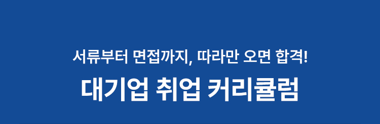 대기업 합격 커리큘럼