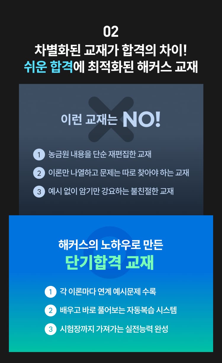 쉬운 합격에 최적화된 해커스 교재